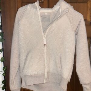 Athleta Cream Zip-Up Jacket